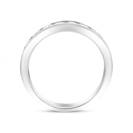 Platinum 0.75ct Diamond Channel Set Half Eternity Ring