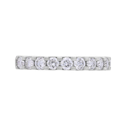 Platinum 0.78ct Diamond Square Claw Half Eternity Ring