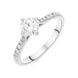 Platinum 0.84ct Diamond Shoulder Solitaire Ring FEU-2578