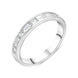 Platinum 0.93ct Diamond Princess and Baguette Cut Channel Set Half Eternity Ring, FEU-2647