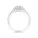 Platinum 0.68ct Diamond Shoulder Set Cluster Ring
