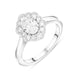Platinum 1.00ct Diamond Oval Cluster Ring, FEU-2683.