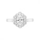Platinum 1.00ct Diamond Oval Cluster Ring