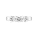 Platinum 1.03ct Diamond Round Brilliant Cut Three Stone Bar Set Ring