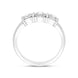 Platinum 1.03ct Diamond Round Brilliant Cut Three Stone Bar Set Ring