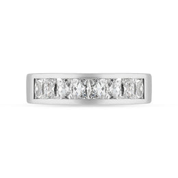 Platinum 1.16ct Diamond Channel Set Half Eternity Ring, FEU-2454_2