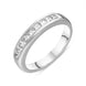 Platinum Diamond Princess Cut Nine Stone Half Eternity Ring, FEU-2452