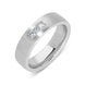Platinum Diamond Princess Cut Satin Wedding Ring, FJT-053.