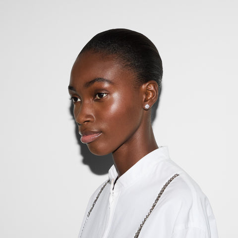 Gucci Flora 18ct White Gold Diamond Earrings D