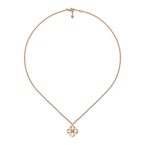 Gucci Flora 18ct Rose Gold Diamond Chain Necklace D