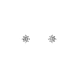 Gucci Flora 18ct White Gold Diamond Earrings D
