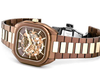Roamer Mechano Brown Skeleton Watch