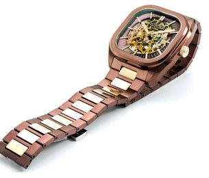 Roamer Mechano Brown Skeleton Watch