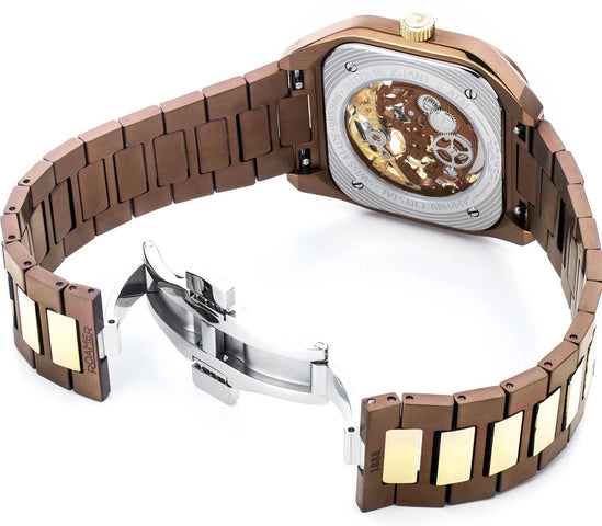Roamer Mechano Brown Skeleton Watch