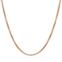 Rose Gold Plated Sterling Silver 24 Inch Box Chain SC973_24