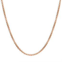 Rose Gold Plated Sterling Silver 24 Inch Box Chain SC973_24