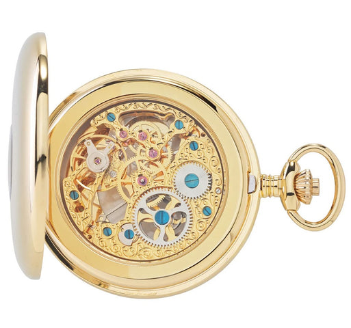 Rapport Pocket Watch Mechanical Half Hunter Gold Tone PW44