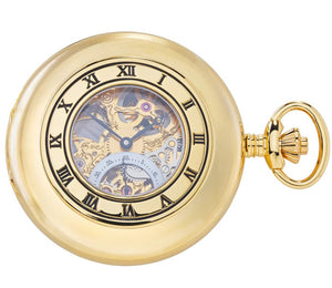Rapport Pocket Watch Mechanical Half Hunter Gold Tone