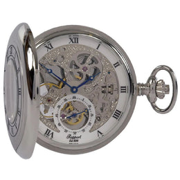 Rapport Pocket Watch Mechanical Half Hunter Silver Tone