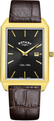 Rotary Watch Ultra Slim Rectangular Mens GS08023/04