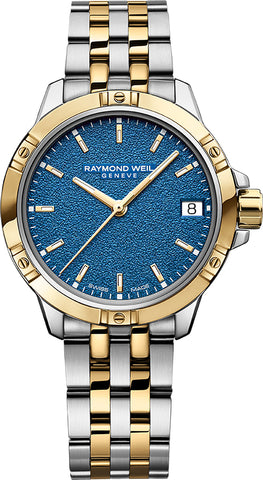 Raymond Weil Watch Tango Two Tone Blue Frost 5960-STP-50061