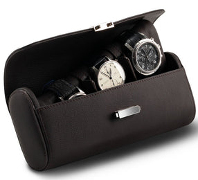 Scatola del Tempo Watch Case Viaggio Pochette Chocolate 04064.MSIL