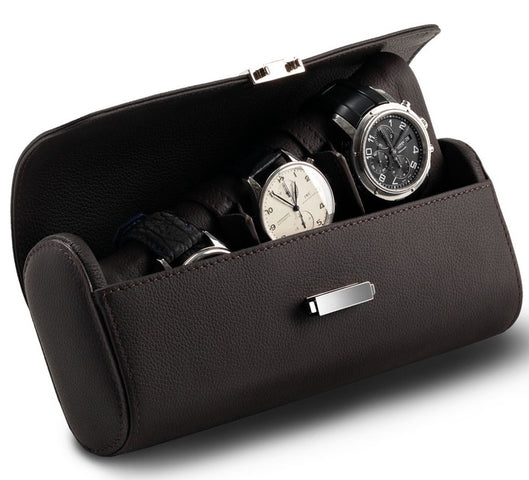 Scatola del Tempo Watch Case Viaggio Pochette Chocolate 04064.MSIL