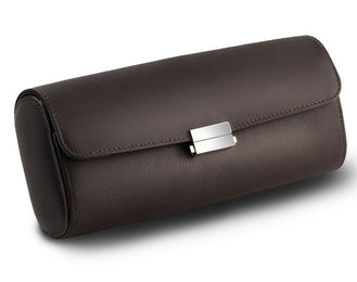 Scatola del Tempo Watch Case Viaggio Pochette Chocolate
