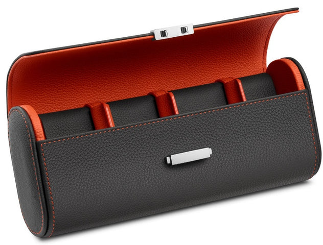 Scatola del Tempo Watch Case Viaggio Pochette Grey Orange 04064.GASIL