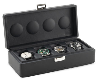 Scatola del Tempo Watch Case Valigetta 4 Black 05002.BSIL