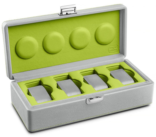 Scatola del Tempo Watch Case Valigetta 4 Grey Green 05002.GGRSIL