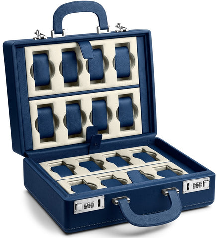 Scatola del Tempo Watch Case Valigetta 16 Blue Off White 05011.BLWSIL