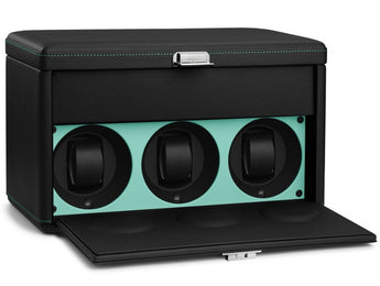Scatola del Tempo Watch Winder 7RT Black Blue Tiffany