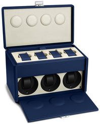 Scatola del Tempo Watch Winder 7RT Blue Off White 02069.BLWSIL