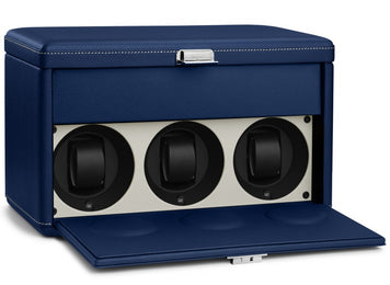 Scatola del Tempo Watch Winder 7RT Blue Off White