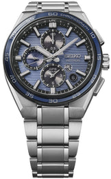 Seiko Astron Watch GPS Solar Dual Time Chronograph in Slate Blue