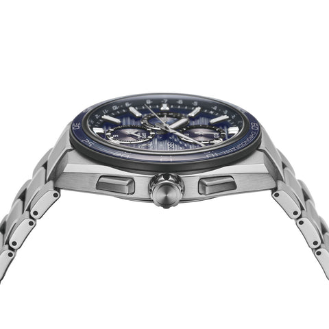 Seiko Astron Watch GPS Solar Dual Time Chronograph in Slate Blue