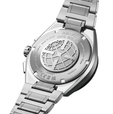 Seiko Astron Watch GPS Solar Dual Time Chronograph in Slate Blue