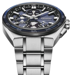 Seiko Astron Watch GPS Solar Dual Time Chronograph in Slate Blue