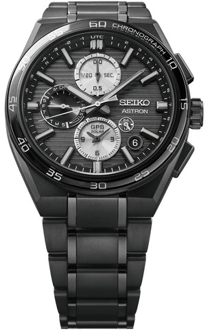 Seiko Astron GPS Solar Dual Time Chronograph in Night Sky Black Watch