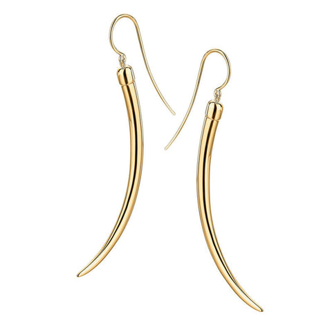 Shaun Leane No. 1 Yellow Gold Vermeil Sterling Silver Large Drop Earrings, SA062.YVNAEOS