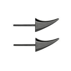 Shaun Leane Rose Thorn Swerve Sterling Silver Black Rhodium Extra Large Stud Earrings, RT021.BRNAEOS