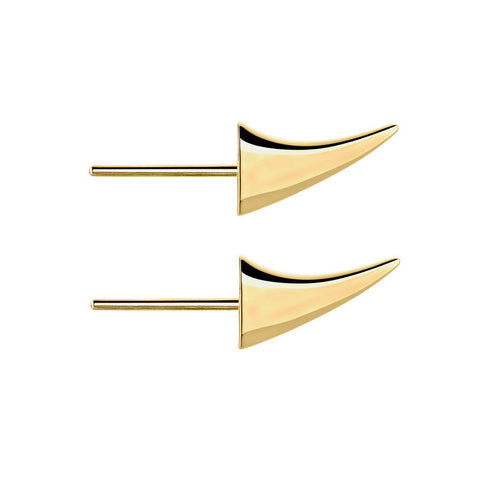 Shaun Leane Rose Thorn Swerve Yellow Gold Vermeil Extra Large Stud Earrings, RT021.YVNAEOS