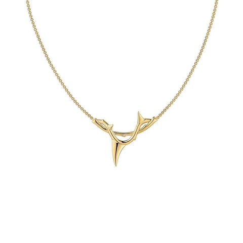 Shaun Leane Rose Thorn Yellow Gold Vermeil Sterling Silver Branch Pendant, RT016.YVNANOS