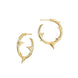 Shaun Leane Rose Thorn Yellow Gold Vermeil Sterling Silver Medium Hoop Earrings, RT024.YVNAEOS