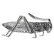 Sterling Silver Marcasite Garnet House Style Grasshopper Brooch M341