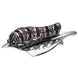 Sterling Silver Marcasite Amethyst Garnet House Style Caterpillar Brooch M342