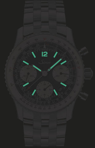 Sinn 903 St II Navigation Chronograph Fine Link Bracelet Watch