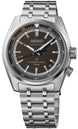 Seiko watch with silver metal bracelet on a white background