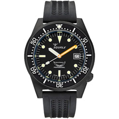 Squale 1521 DLC 42mm Black Dial Rubber Mens Automatic Watch